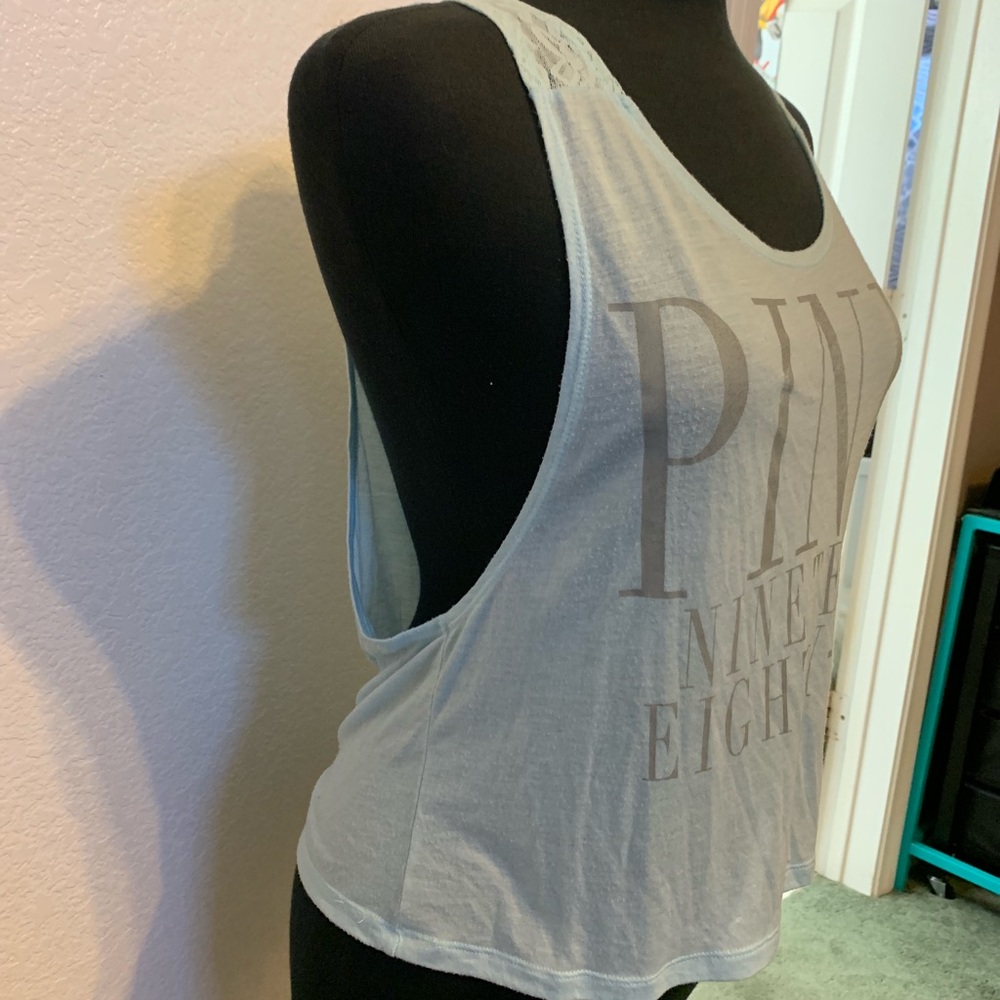 Victoria’s Secret Pink Tank Top Lace Trim - Picture 3 of 5